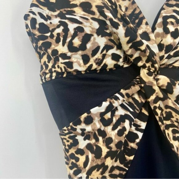 Miradonna by Miraclesuit Animal Print One Piece Bathing Suit Size 8 New - Picture 10 of 15
